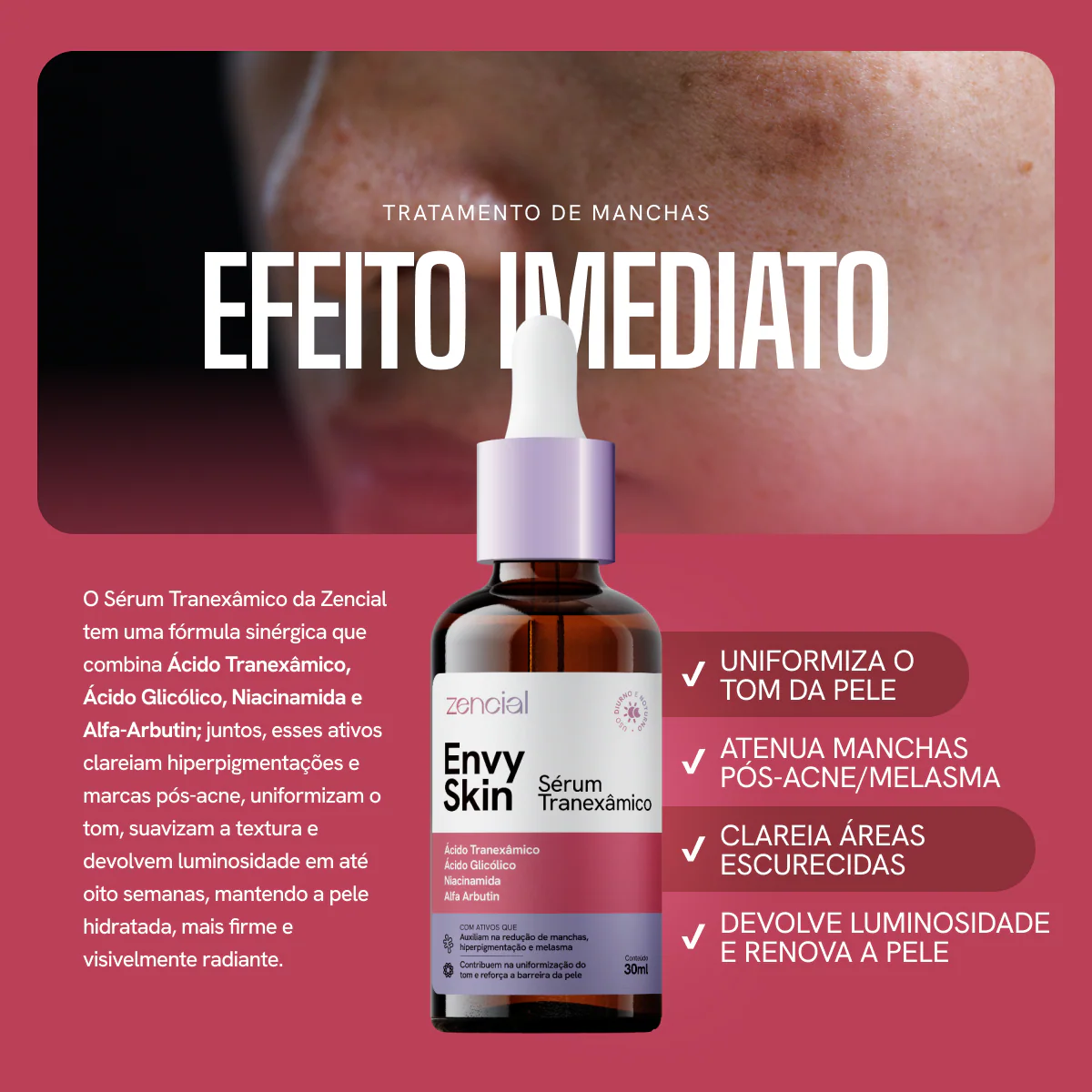 Sérum Clareador Anti-manchas Envy Skin Ácido Tranexâmico - Image 5